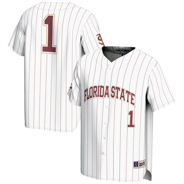 #1 White Florida State Seminoles Lightweight Baseball Jersey