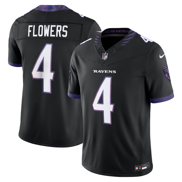 Baltimore Ravens Zay Flowers Black Alternate Alternate Stitched Limited Jersey