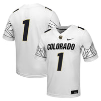 Colorado Buffaloes Football Jersey, White Sportswear Jersey Shirt, Lightweight Breathable Athletic Jersey, Casual Gift for Men, Style 201905488
