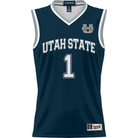 Utah State Aggies Basketball Jersey, Navy Lightweight Sportswear Jersey Shirt, Sleeveless Athletic Tank Jersey, Casual Gift for Men