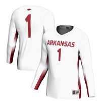 Arkansas Razorbacks Volleyball Jersey, White Lightweight Sportswear Jersey Shirt, Lightweight Breathable Athletic Jersey, Casual Gift for Men