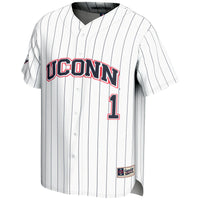 UConn Huskies Lightweight Baseball Jersey, White Sportswear Jersey Shirt, Lightweight Breathable Athletic Jersey, Casual Gift for Men