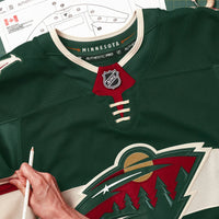 Minnesota Wild Hockey Jersey, Green Authentic Sportswear Jersey Shirt, Long Sleeve Hockey Sweater Jersey, Casual Gift for Men, Style 202056768