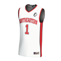 Northeastern Huskies Basketball Jersey, White Fashion Lightweight Sportswear Jersey Shirt, Sleeveless Athletic Tank Jersey, Casual Gift for Men