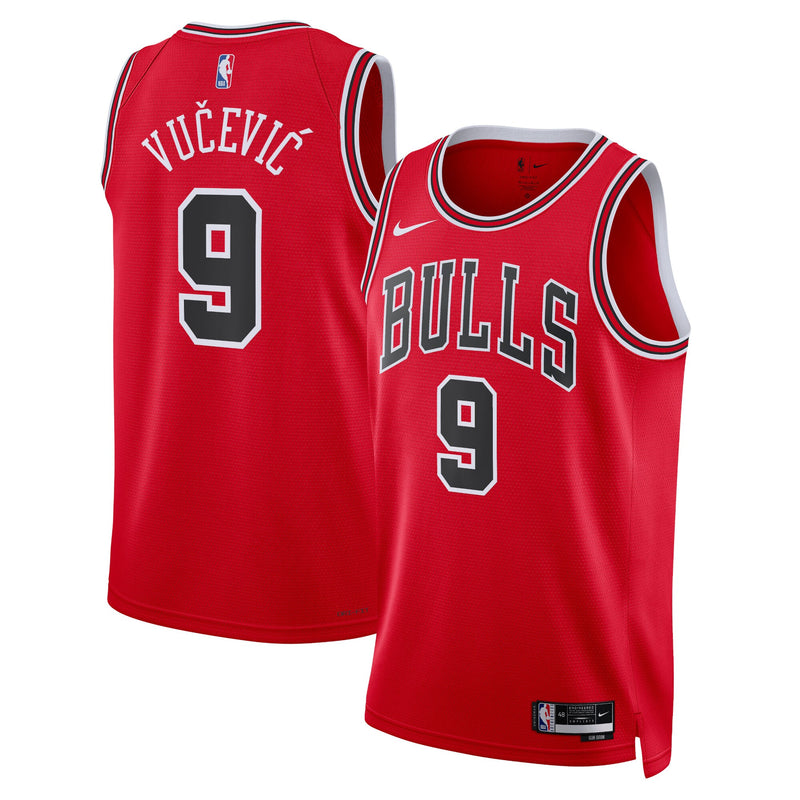 Nikola Vučević Chicago Bulls Basketball Jersey, Red Swingman Sportswear Jersey Shirt, Sleeveless Athletic Tank Jersey, Casual Gift for Men