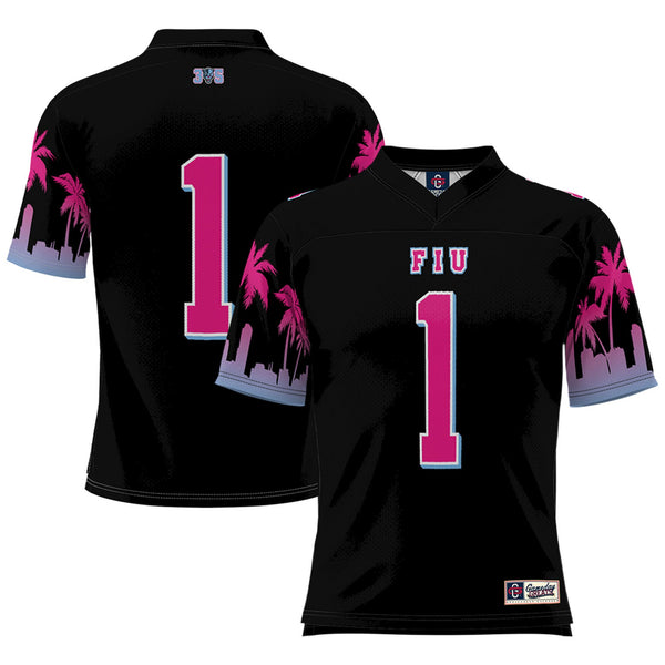 #1 FIU Panthers Miami Vice Football Jersey - Black