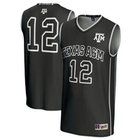 Texas A&M Aggies Basketball Jersey, Black Fashion Sportswear Jersey Shirt, Sleeveless Athletic Tank Jersey, Casual Gift for Men, Style 201534654