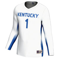 Kentucky Wildcats Volleyball Jersey, White Sportswear Jersey Shirt, Lightweight Breathable Athletic Jersey, Casual Gift for Men, Style 201032030