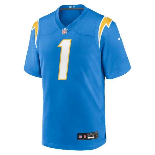 Los Angeles Chargers Quentin Johnston Powder Blue Game Player Jersey