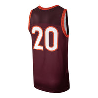 Virginia Tech Hokies Basketball Jersey, Maroon Sportswear Jersey Shirt, Sleeveless Athletic Tank Jersey, Casual Gift for Men, Style 200398460