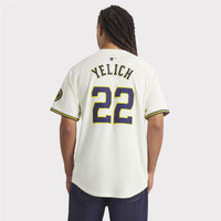 Christian Yelich Milwaukee Brewers Baseball Jersey, Sportswear Jersey Shirt, Lightweight Athletic Jersey, Casual Gift for Men, Style 200251770