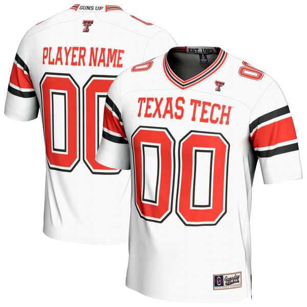 Texas Tech Red Raiders Personalized Football Fashion Jersey - White