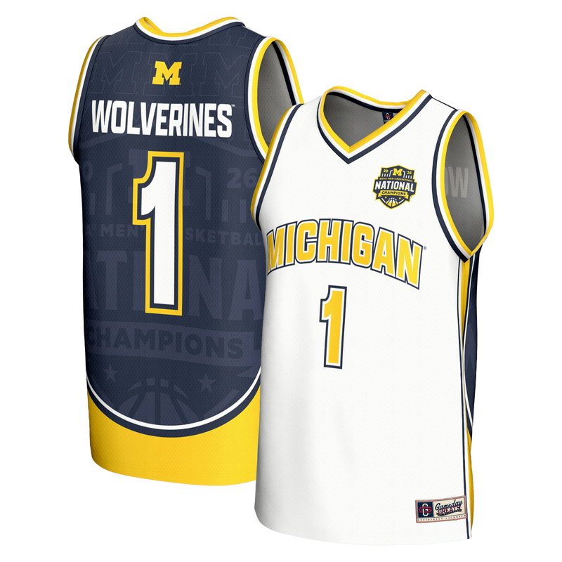 Michigan Wolverines Basketball Jersey, White Fashion Sportswear Jersey Shirt, Sleeveless Athletic Tank Jersey, Casual Gift for Men