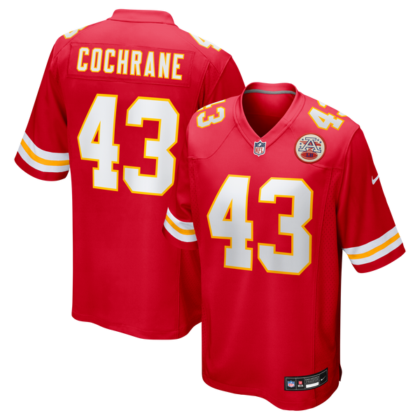 Kansas City Chiefs Jack Cochrane Red Game Player Jersey