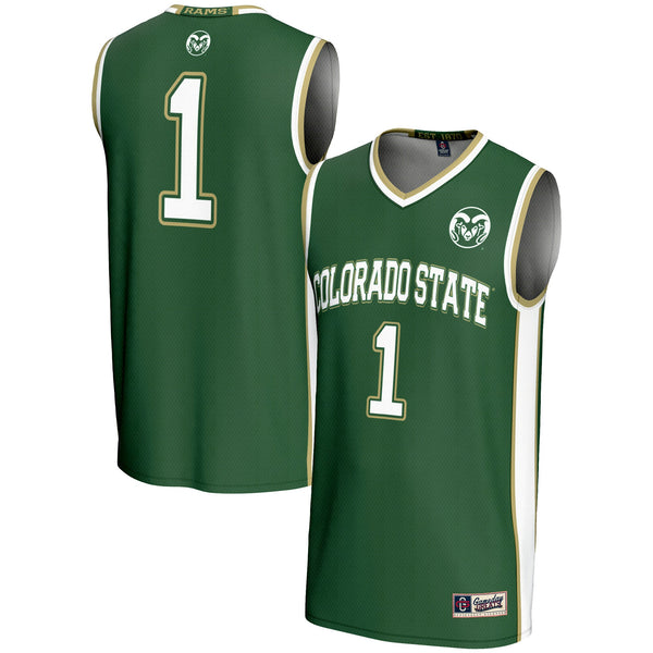 #1 Green Colorado State Rams Lightweight Basketball Jersey