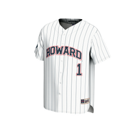 Howard Bison Baseball Jersey, White Fashion Lightweight Sportswear Jersey Shirt, Lightweight Breathable Athletic Jersey, Casual Gift for Men