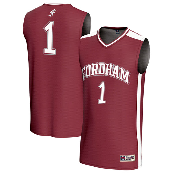 #1 Fordham Rams Lightweight Collegiate Basketball Fashion Jersey - Maroon