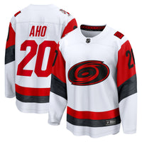 Sebastian Aho Carolina Hurricanes Hockey Jersey, White Breakaway Sportswear Jersey Shirt, Long Sleeve Hockey Sweater Jersey, Casual Gift for Men