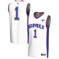 SMU Mustangs Basketball Jersey, White Lightweight Sportswear Jersey Shirt, Sleeveless Athletic Tank Jersey, Casual Gift for Men