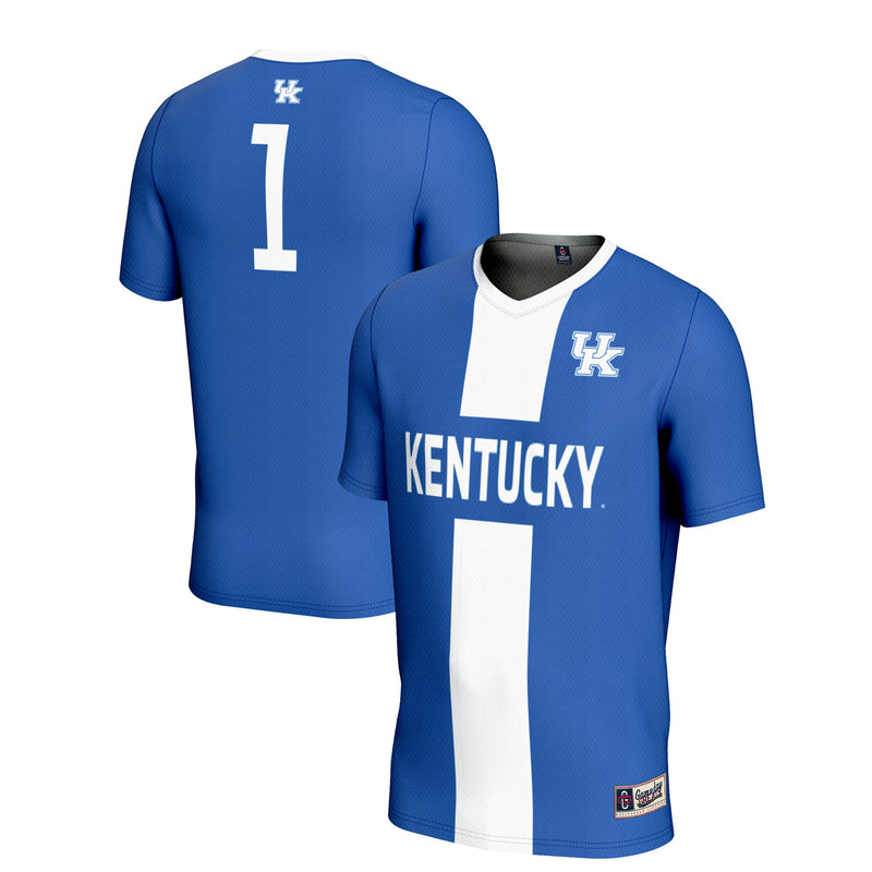 Kentucky Wildcats Soccer Jersey, Royal Fashion Lightweight Sportswear Jersey Shirt, Lightweight Breathable Athletic Jersey, Casual Gift for Men