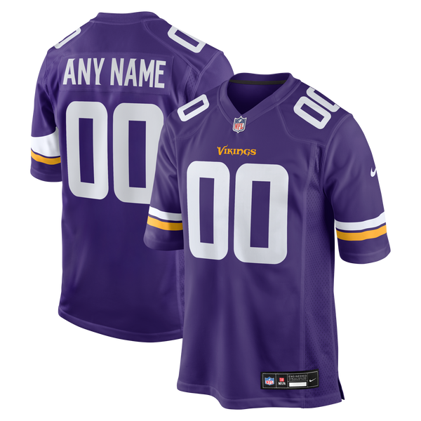 Minnesota Vikings Purple Custom Game Jersey