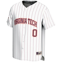 Virginia Tech Hokies Lightweight Baseball Jersey, White Sportswear Jersey Shirt, Lightweight Breathable Athletic Jersey, Casual Gift for Men