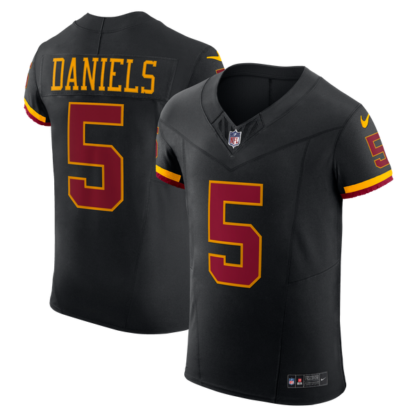 Washington Commanders Jayden Daniels Black Alternate Elite Jersey