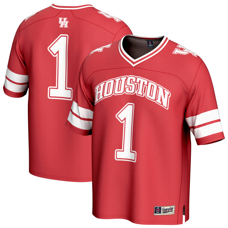 Houston Cougars Football Jersey, Red Fashion Lightweight Sportswear Jersey Shirt, Lightweight Breathable Athletic Jersey, Casual Gift for Men