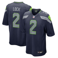Drew Lock Seattle Seahawks Football Jersey, Navy Game Sportswear Jersey Shirt, Lightweight Breathable Athletic Jersey, Casual Gift for Men