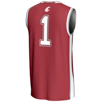 Washington State Cougars Basketball Jersey, Crimson Lightweight Sportswear Jersey Shirt, Sleeveless Athletic Tank Jersey, Casual Gift for Men
