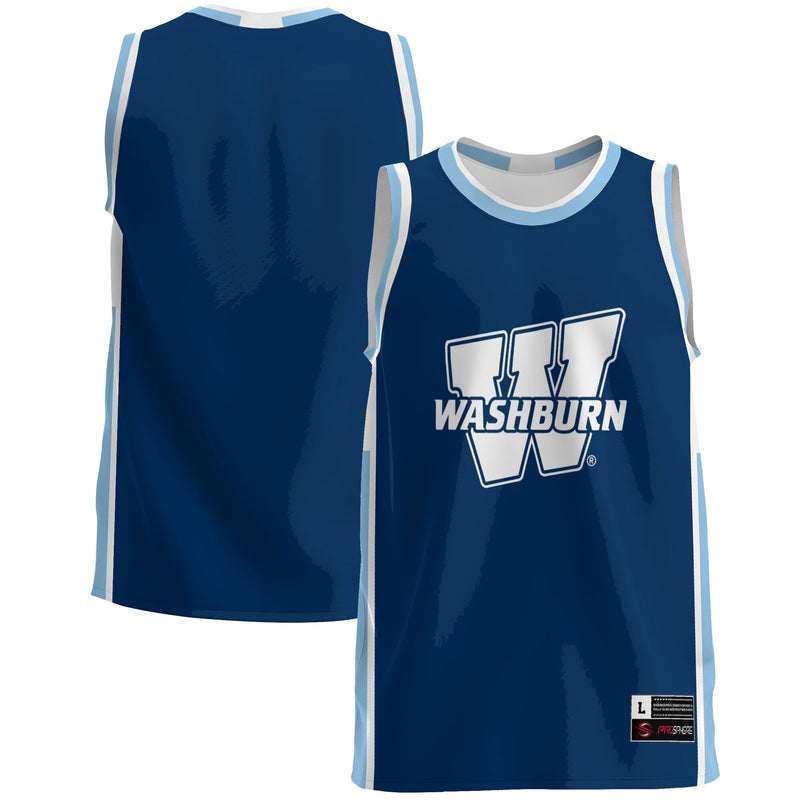 Washburn Ichabods Basketball Jersey, Blue Lightweight Sportswear Jersey Shirt, Sleeveless Athletic Tank Jersey, Casual Gift for Men