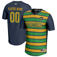 Notre Dame Fighting Irish Soccer Jersey, Navy/Gold Fashion Sportswear Jersey Shirt, Lightweight Breathable Athletic Jersey, Casual Gift for Men
