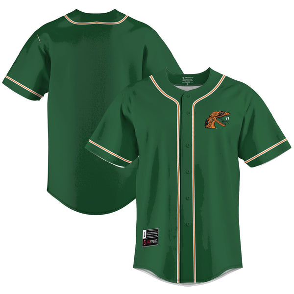 Green Florida A&M Rattlers Lightweight Baseball Jersey