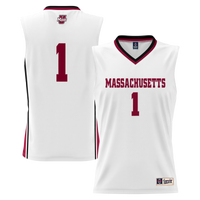 UMass Minutemen Basketball Jersey, White Lightweight Sportswear Jersey Shirt, Sleeveless Athletic Tank Jersey, Casual Gift for Men