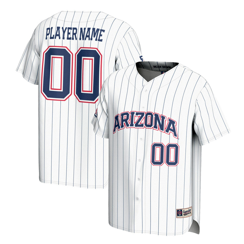 Arizona Wildcats Baseball Jersey, White Lightweight Sportswear Jersey Shirt, Lightweight Breathable Athletic Jersey, Casual Gift for Men