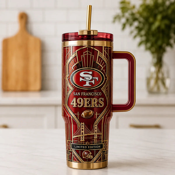 SF - Art Deco Lines in Crimson and Gold - main