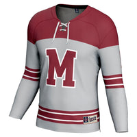 UMass Minutemen Hockey Jersey, Gray Fashion Sportswear Jersey Shirt, Long Sleeve Hockey Sweater Jersey, Casual Gift for Men