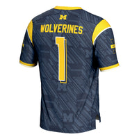 Michigan Wolverines Football Jersey, Navy Sportswear Jersey Shirt, Lightweight Breathable Athletic Jersey, Casual Gift for Men, Style 201094404