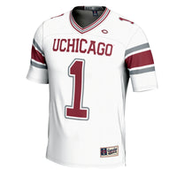 UChicago Maroons Football Jersey, White Sportswear Jersey Shirt, Lightweight Breathable Athletic Jersey, Casual Gift for Men