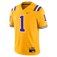 LSU Tigers Football Jersey, Gold Game Alternate Sportswear Jersey Shirt, Lightweight Breathable Athletic Jersey, Casual Gift for Men