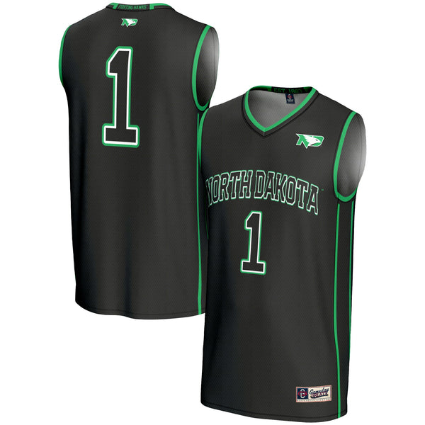 #1 North Dakota Lightweight Basketball Fashion Jersey - Black