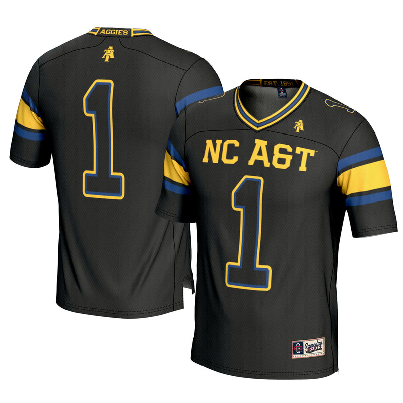 North Carolina A&T Aggies Football Jersey, Black Sportswear Jersey Shirt, Lightweight Breathable Athletic Jersey, Casual Gift for Men