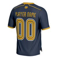 Notre Dame Fighting Irish Lacrosse Jersey, Navy Lightweight Sportswear Jersey Shirt, Lightweight Breathable Athletic Jersey, Casual Gift for Men