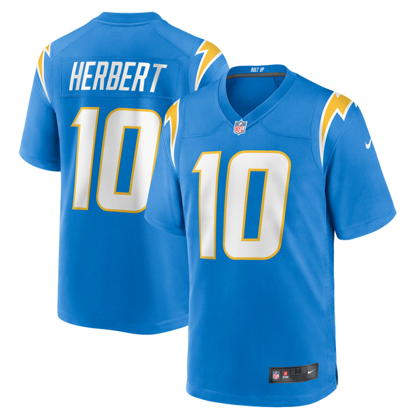 Los Angeles Chargers Justin Herbert Powder Blue Player Game Jersey