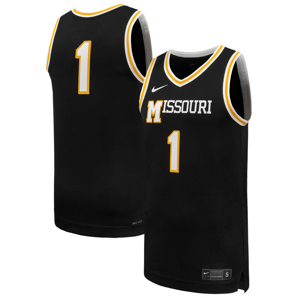 #1 Missouri Tigers Replica Basketball Jersey - Black