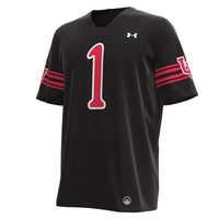 Utah Utes Football Jersey, Black Replica Sportswear Jersey Shirt, Lightweight Breathable Athletic Jersey, Casual Gift for Men