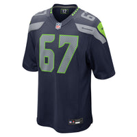 Charles Cross Seattle Seahawks Football Jersey, Navy Game Sportswear Jersey Shirt, Lightweight Breathable Athletic Jersey, Casual Gift for Men