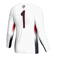 UConn Huskies Volleyball Jersey, White Sportswear Jersey Shirt, Lightweight Breathable Athletic Jersey, Casual Gift for Men, Style 200461747