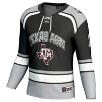 Texas A&M Aggies Hockey Jersey, Black Fashion Sportswear Jersey Shirt, Long Sleeve Hockey Sweater Jersey, Casual Gift for Men