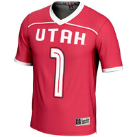 Utah Utes Lacrosse Jersey, Red Lightweight Sportswear Jersey Shirt, Lightweight Breathable Athletic Jersey, Casual Gift for Men
